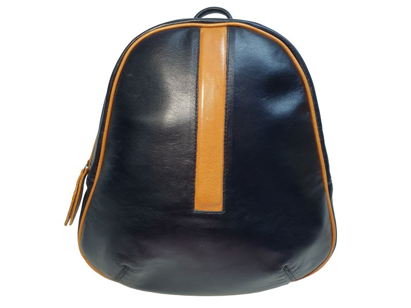Mochila em Couro Oval Caramelo